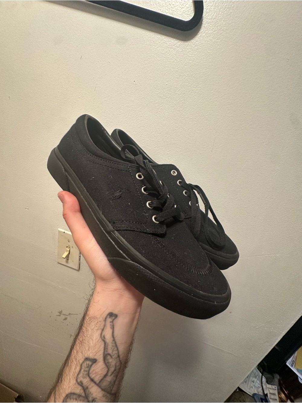 Polo Ralph Lauren Faxon X Black Canvas Sneakers Men’s US 8 EU 41 Casual Shoes